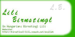 lili birnstingl business card